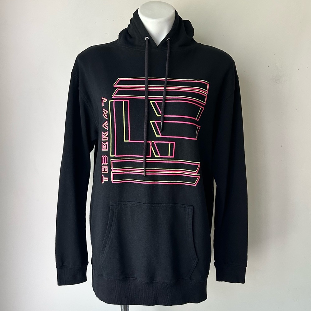 LF The Brand Retro Neon Graphic Oversized Hoodie, Black XS